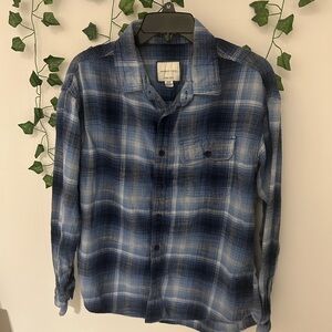 American Eagle Blue Plaid Flannel Shirt
